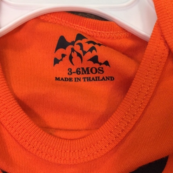 NEW baby pumpkin costume onesie Halloween 3-6 mos. - Picture 11 of 12